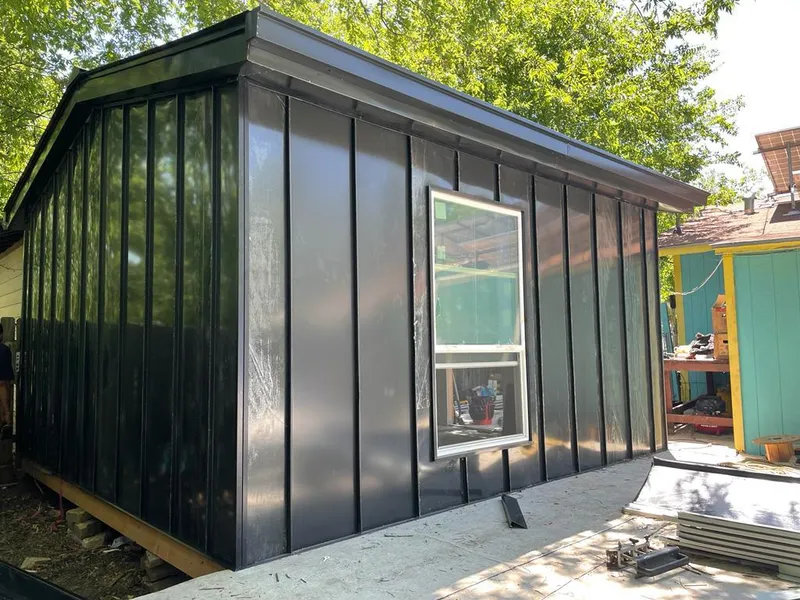 Black standing seam metal wall panels for Metal Roof Installation in Erlanger